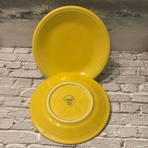 2 Fiesta Sunflower (Yellow) Salad Plates